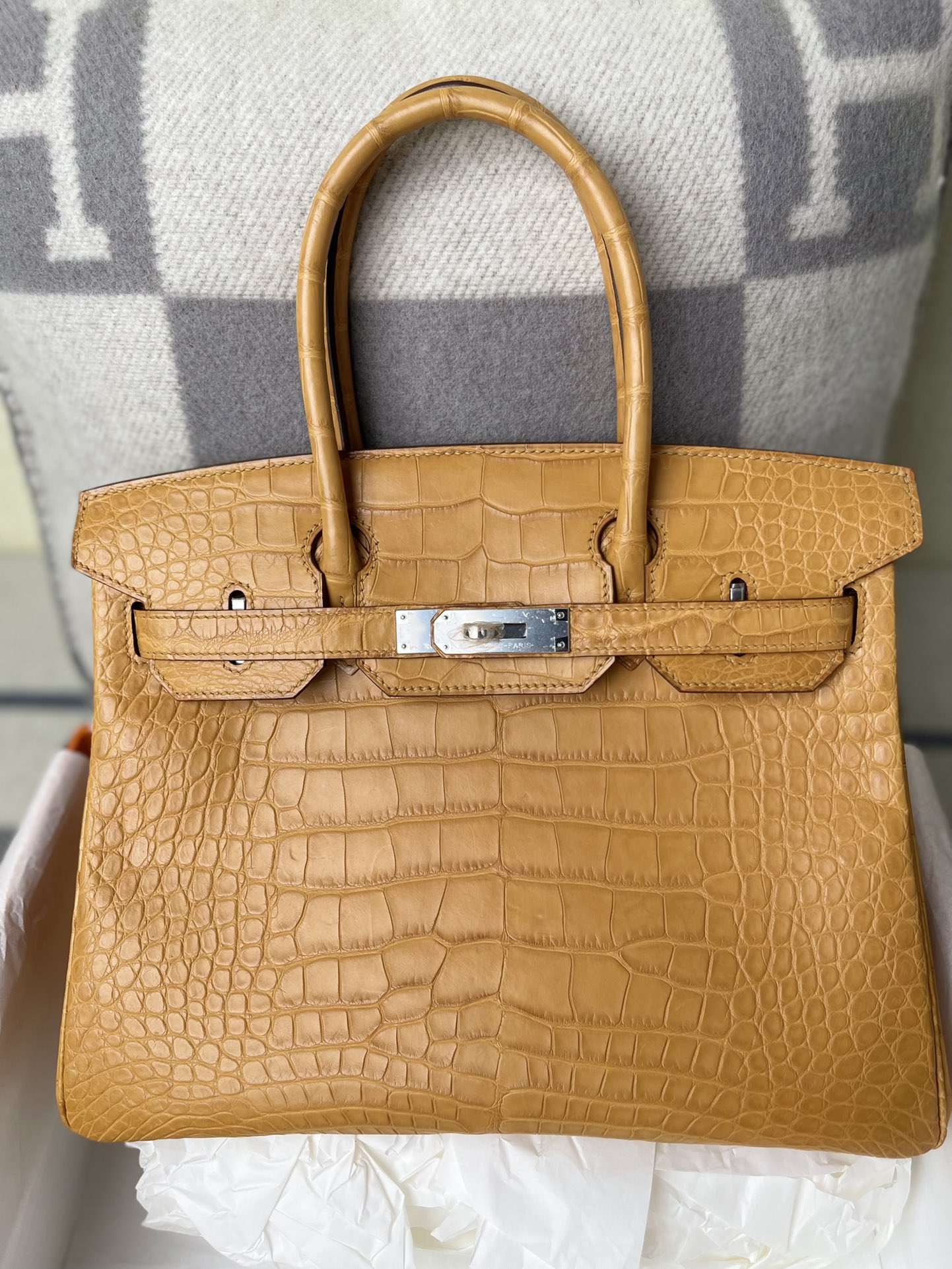 Hermes Birkin 30CM Handmade Bag In Brown Crocodile Niloticus Matte Skin